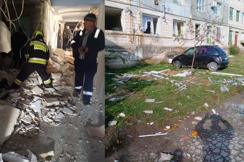 Explozie într-un bloc din Florești! Două persoane au fost rănite și zeci de locatari evacuați de urgență